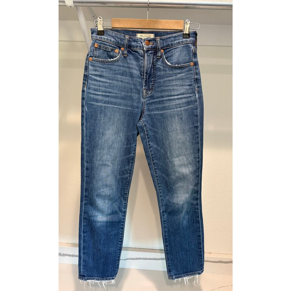 Madewell The Perfect Vintage Crop Jean Size 24 Dark Wash Tapered Leg Jeans